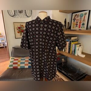 Captain Fin Paisley Pusher Shirt Navy and Red button up